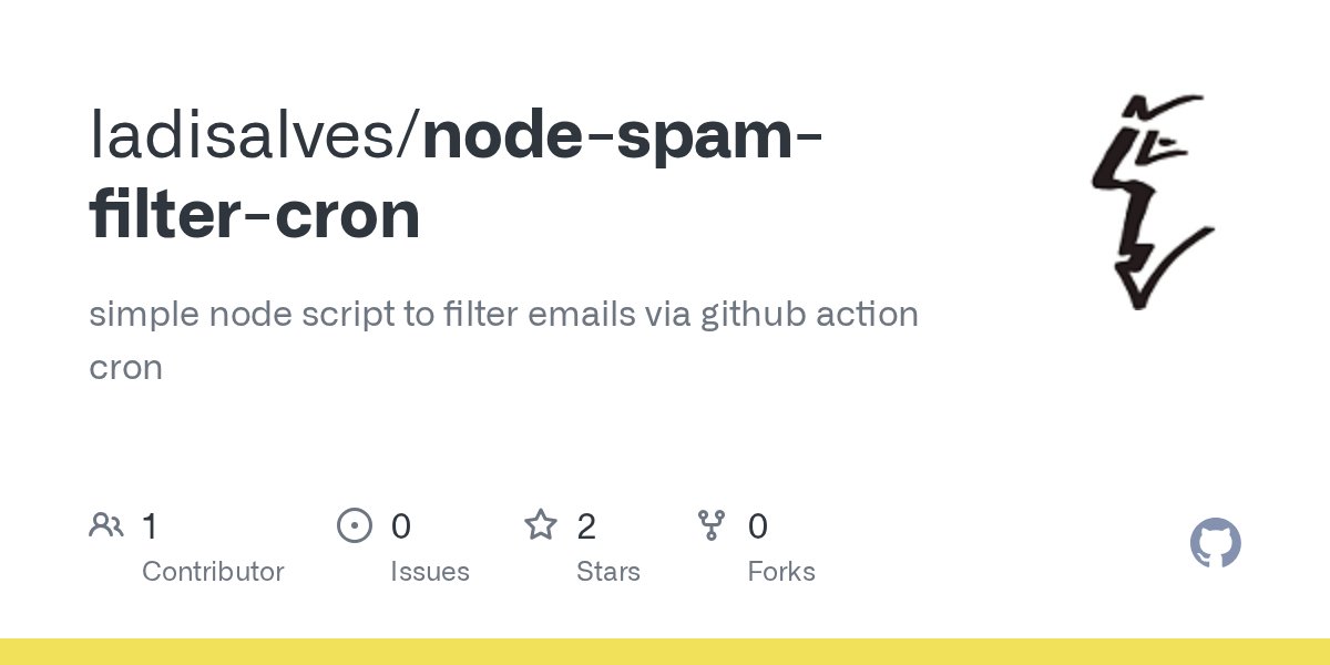 bashshell's tweet card. simple node script to filter emails via github action cron - ladisalves/node-spam-filter-cron