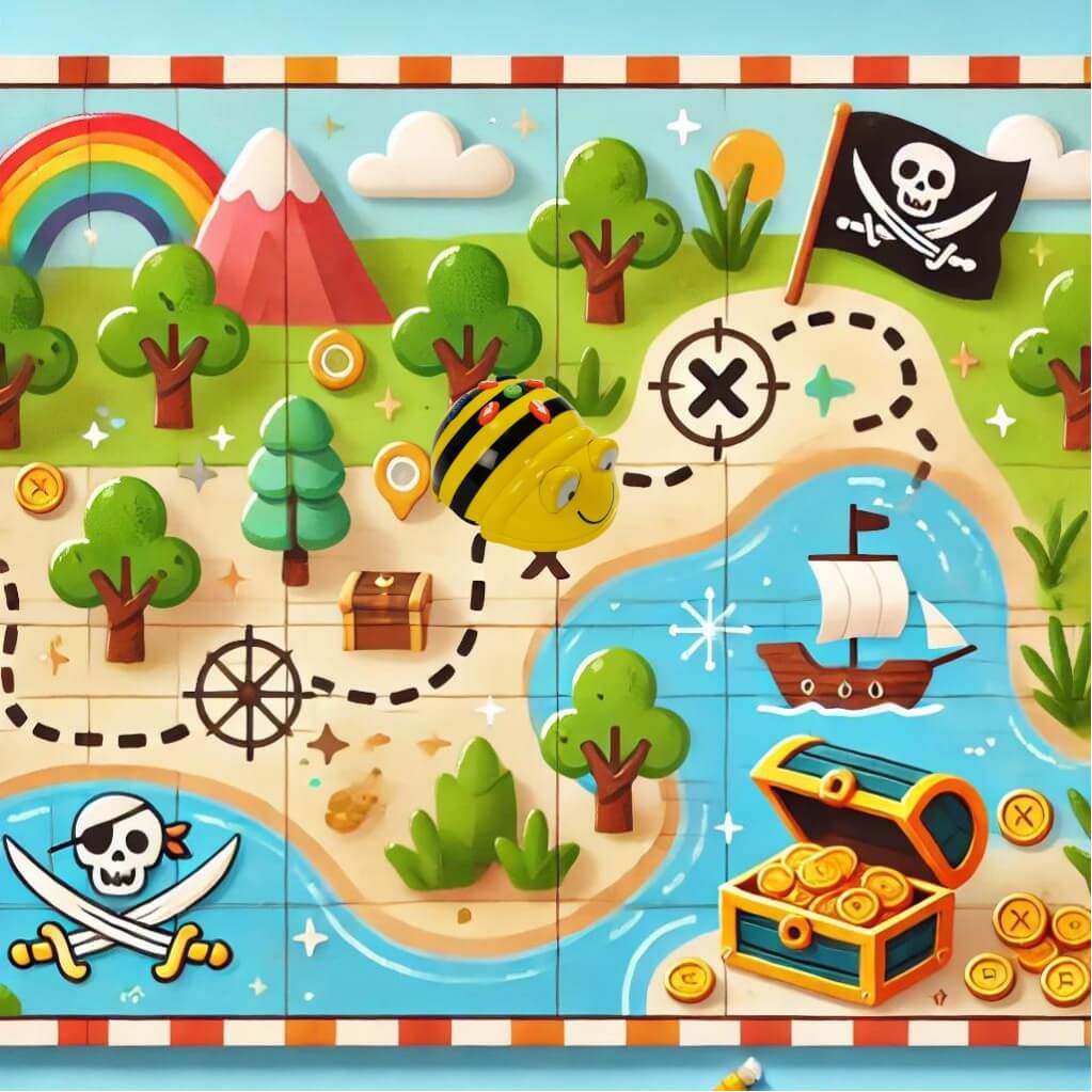 coding_tomorrow's tweet card. Mit dem Bee-Bot auf Schatzsuche - In dieser Unterrichtseinheit lernen Kinder die Grundbefehle des Roboters kennen und gehen auf Schatzsuche.