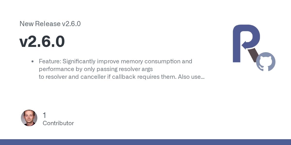 reactphp's tweet card. Feature: Significantly improve memory consumption and performance by only passing resolver args to resolver and canceller if callback requires them. Also use static callbacks without binding to pro...
