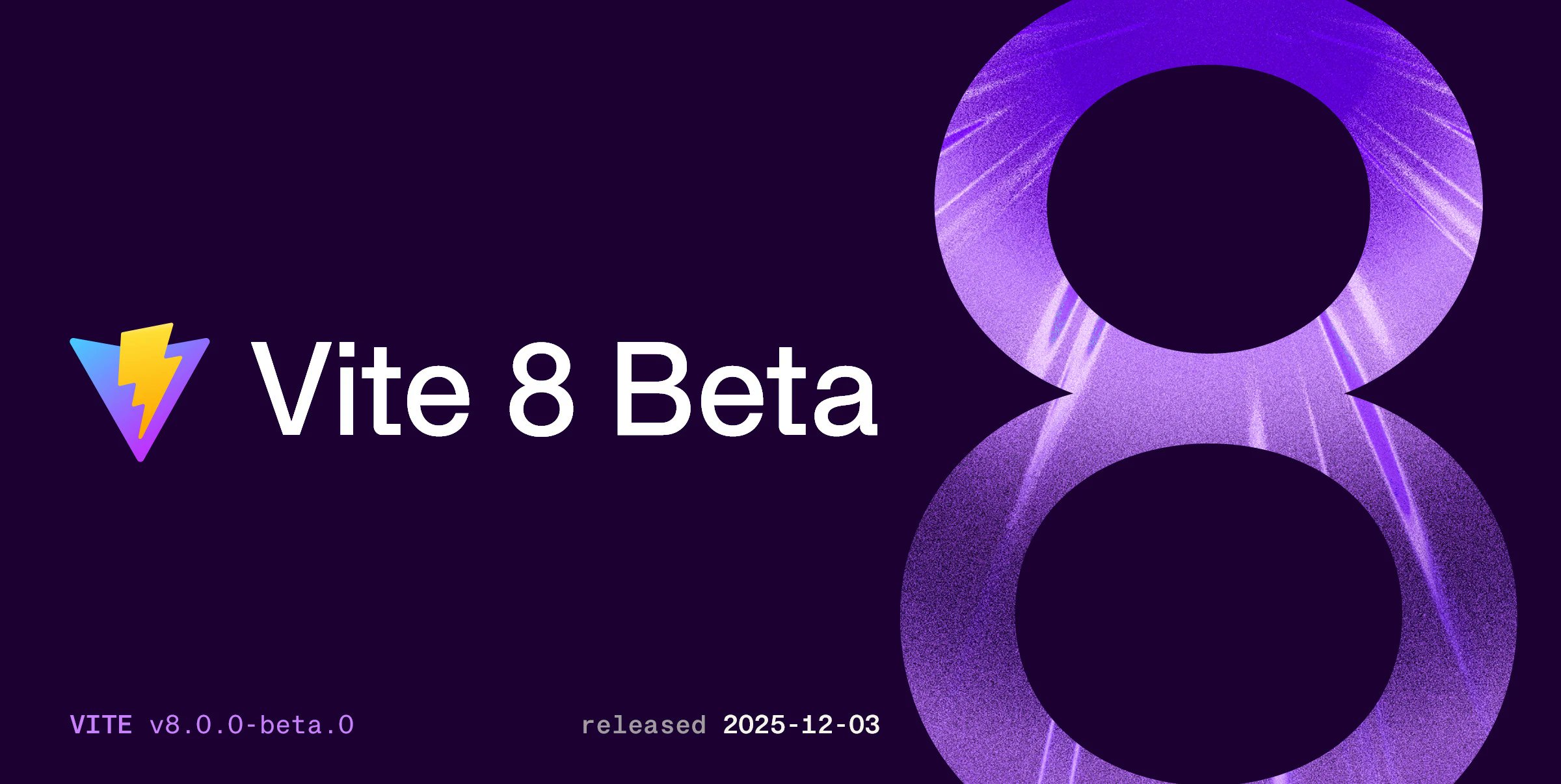 vite_js's tweet card. Vite 8 Beta Release Announcement