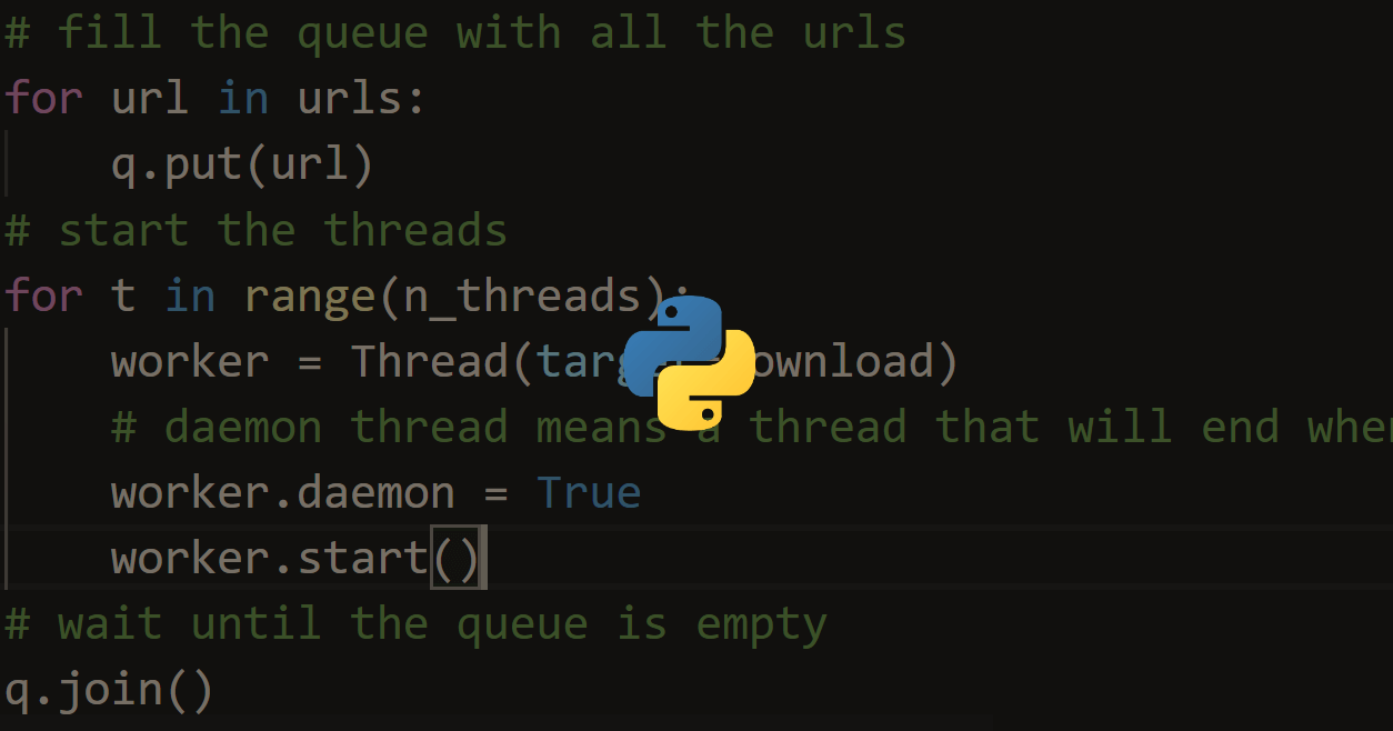 ThePythonCode1's tweet card. Using different methods such as thread pool executor or threading module to create and handle threads for speeding up I/O bound tasks in Python.