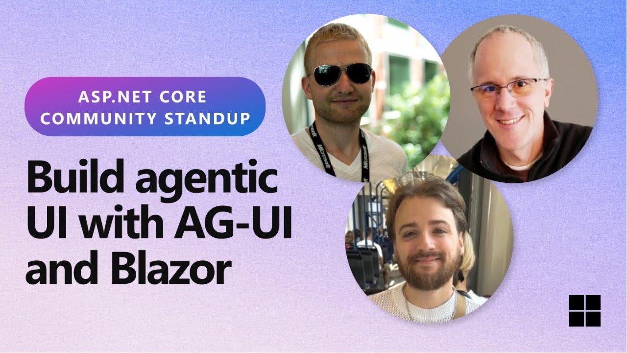 aspnet's tweet card. ASP.NET Community Standup - Build agentic UI with AG-UI and Blazor