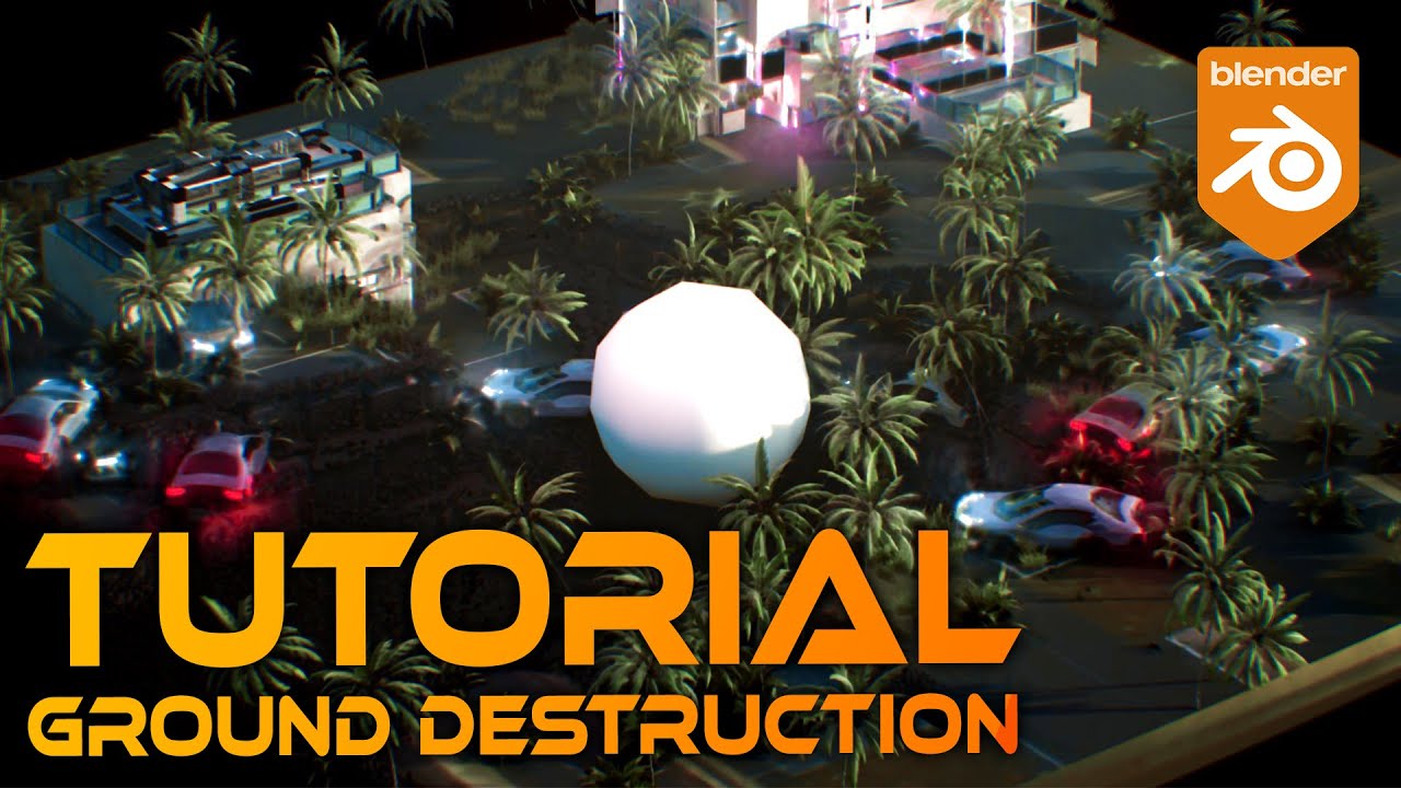 BlenderProc's tweet card. Blender Tutorial - Creating Ground Destruction with Blender Geometry...