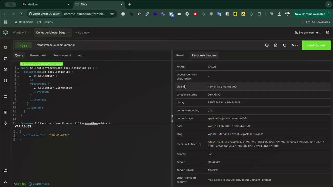 AltairGraphQL's tweet card. Monitoring GraphQL requests using Altair GraphQL Client