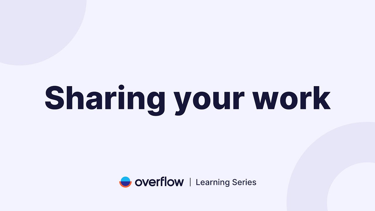 overflowapp's tweet card. Sharing your work with Overflow