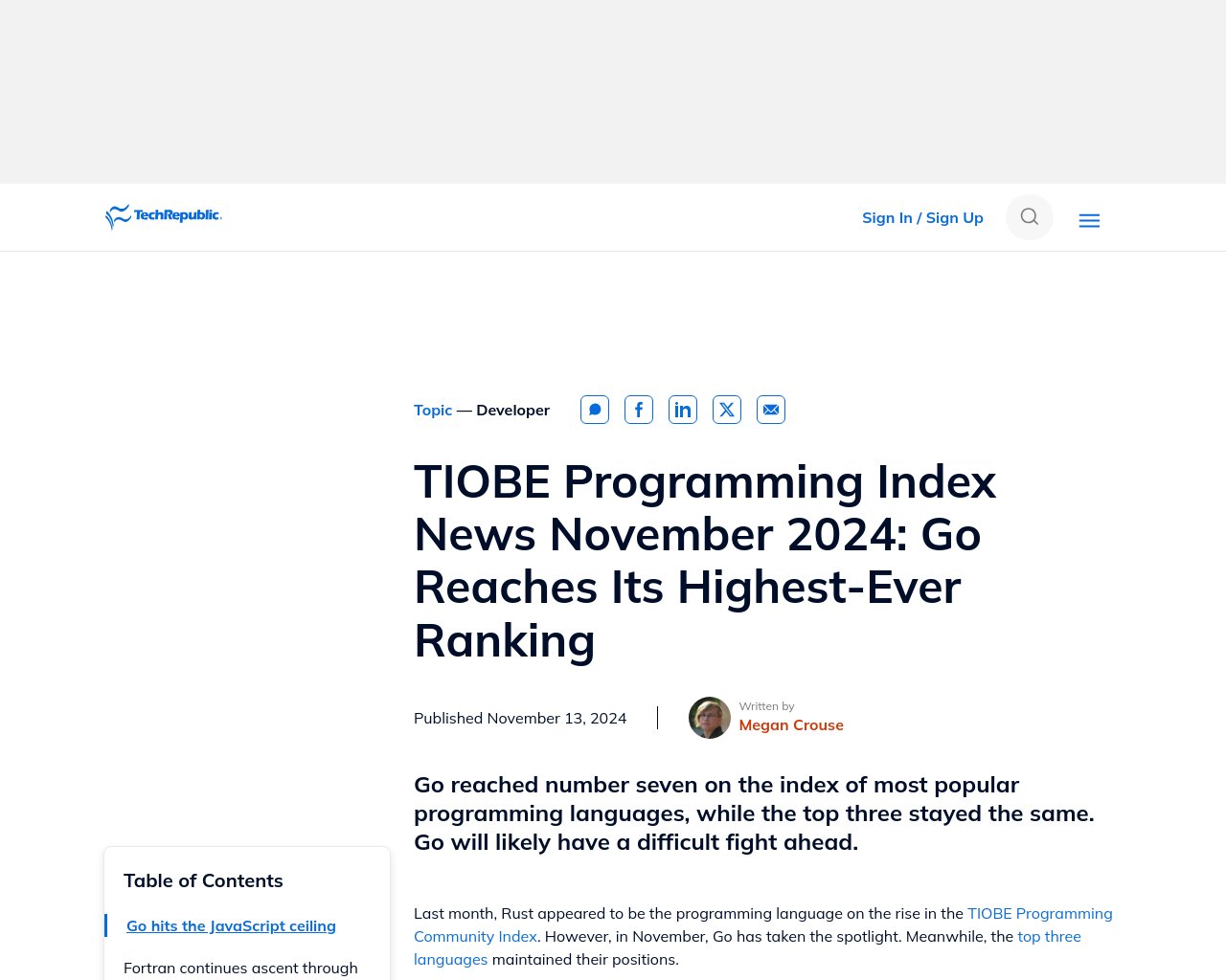 managetech_inc's tweet card. 要約 GoがTIOBEプログラミングコミュニティインデックスで過去最高のランキングを獲得 Goはプログラミング