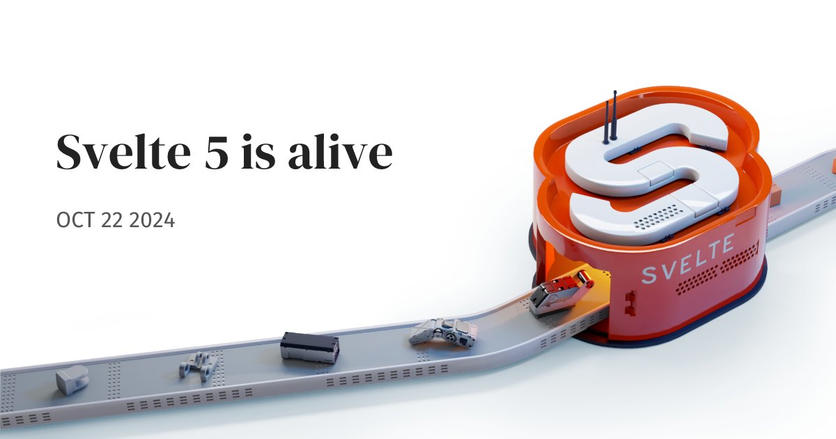 sveltejs's tweet card. Our biggest release yet