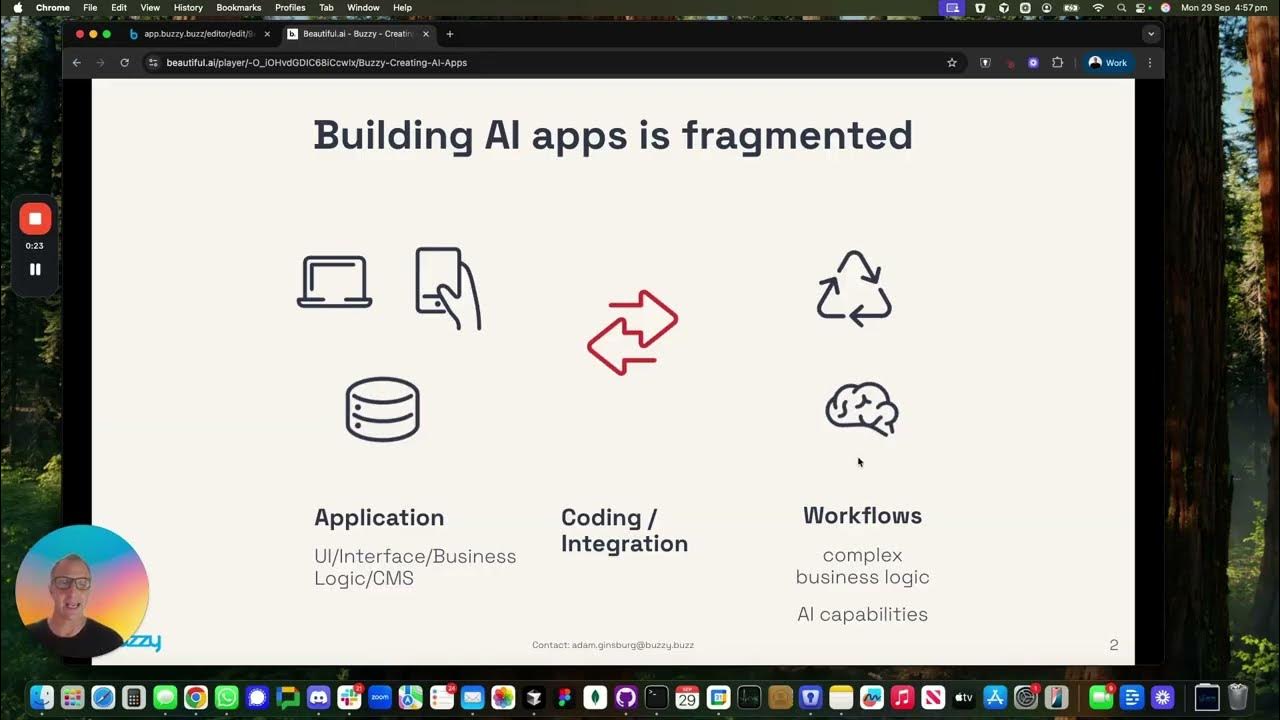 buzzycompany's tweet card. Buzzy Functions - Quick Overview - vibecoding full stack apps with AI