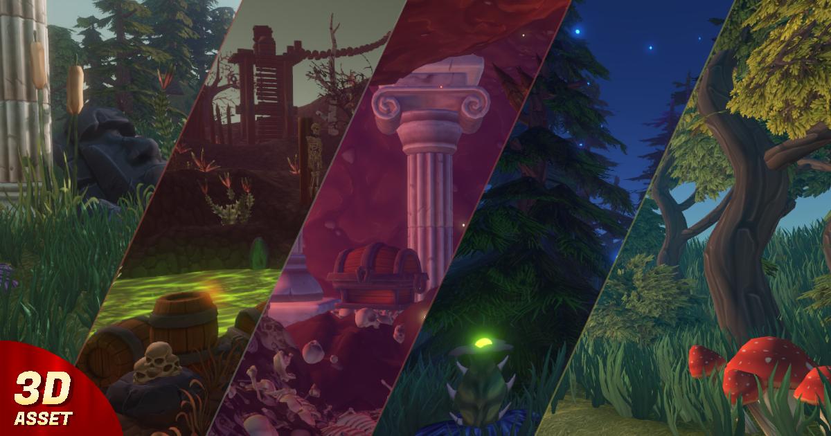 AssetsDc's tweet card. Elevate your workflow with the 3D Stylized Handpainted Environment Asset Pack asset from DC_Assets_UY. Find this & other Landscapes options on the Unity Asset Store.