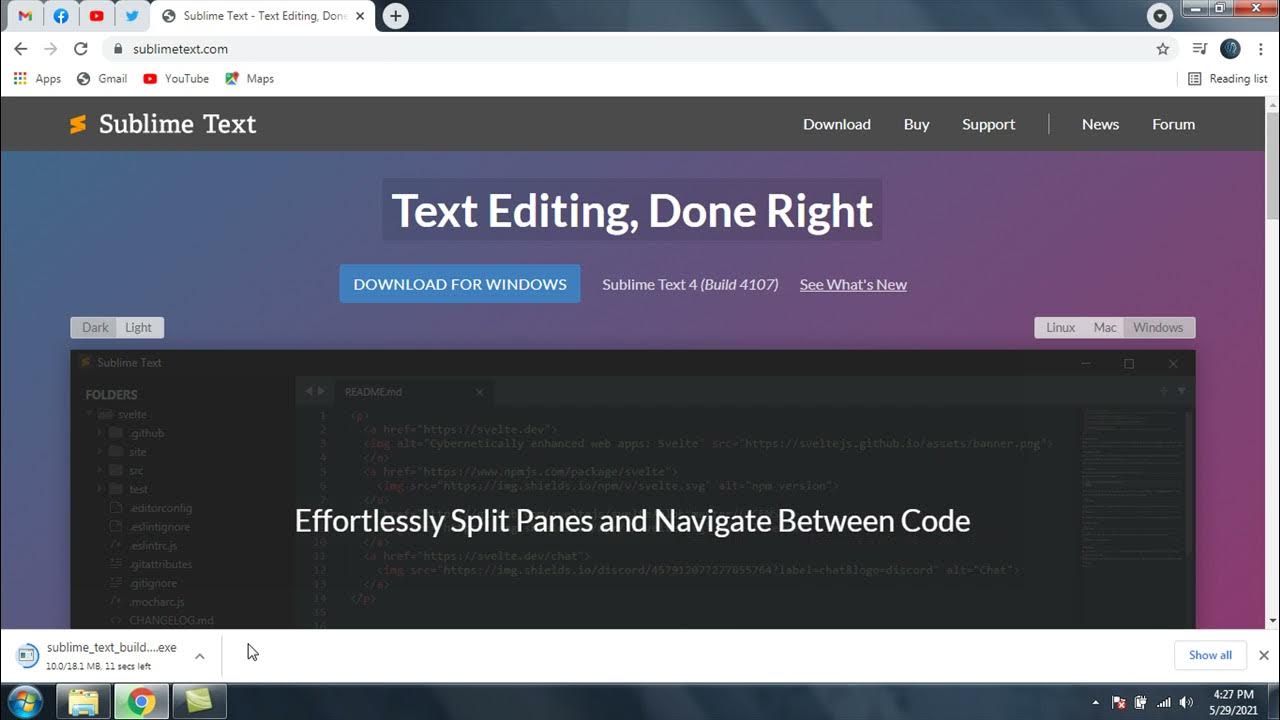 HarshaSolutions's tweet card. SUBLIME TEXT 4 TOOLS INSTALLATION & USAGE OF SUBLIME | HARSHA SOFT...