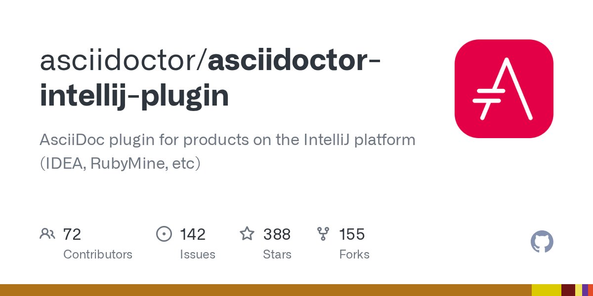 ahus1de's tweet card. AsciiDoc plugin for products on the IntelliJ platform (IDEA, RubyMine, etc) - asciidoctor/asciidoctor-intellij-plugin