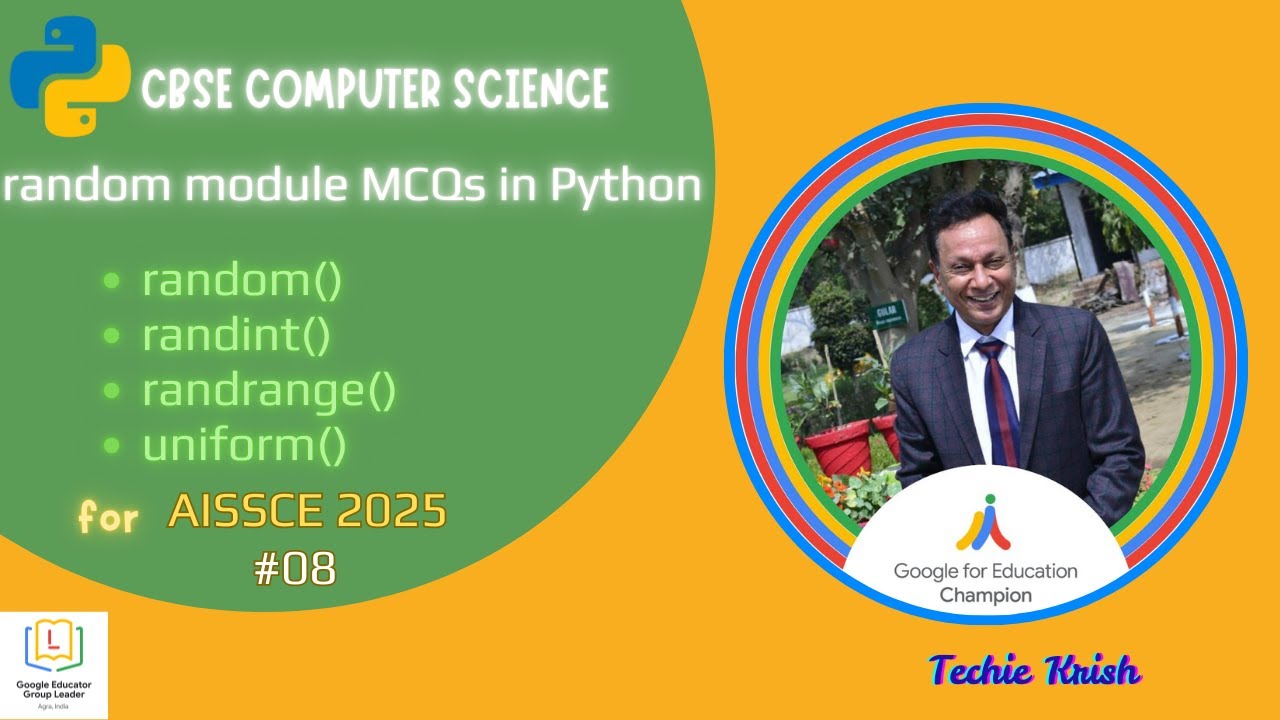 GEGAgraIndia's tweet card. Random module | random() | randint() | uniform() | randrange() | CBSE...