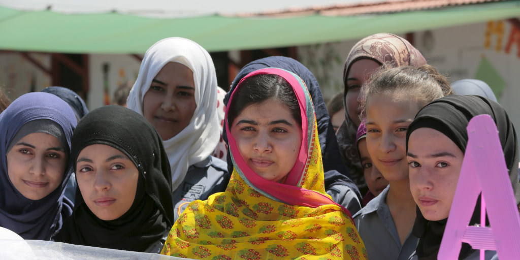 CaptMarkKelly's tweet card. Malala Yousafzai, the youngest winner of the Nobel Peace Prize, celebrated her 18th birthday in Lebanon on Sunday by opening a school for Syrian refugee girls and called on world leaders to invest in...
