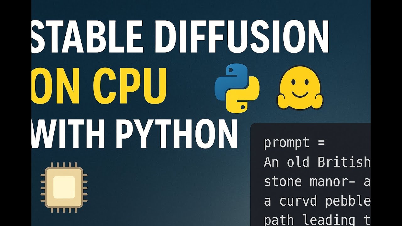 viewitherenow's tweet card. "How to Run Stable Diffusion on CPU with Python | AI Image Generation...