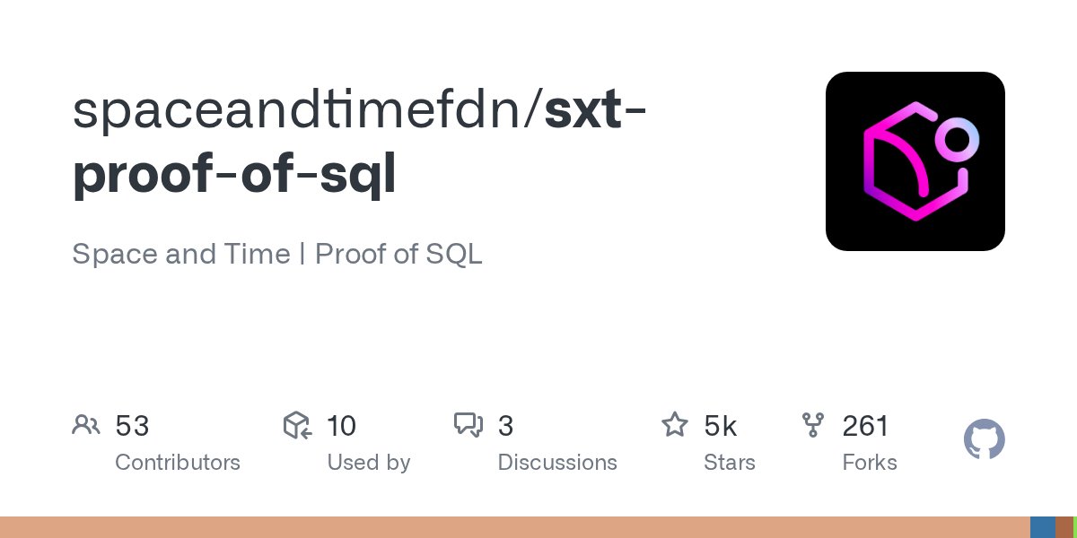 dsearch3r's tweet card. Space and Time | Proof of SQL. Contribute to spaceandtimefdn/sxt-proof-of-sql development by creating an account on GitHub.