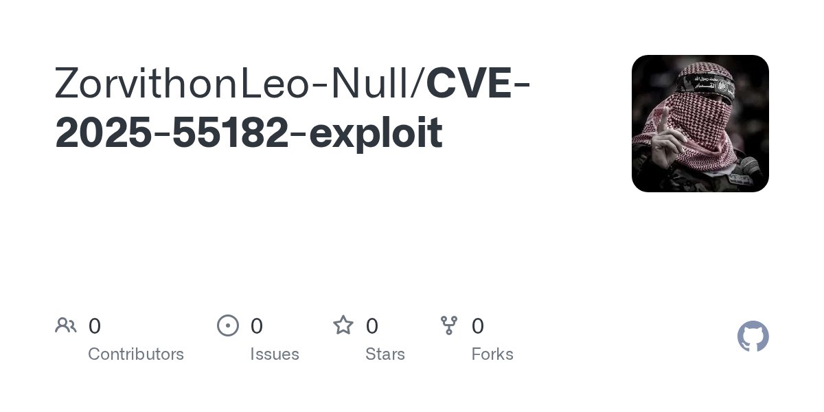 TheExploitLab's tweet card. Contribute to ZorvithonLeo-Null/CVE-2025-55182-exploit development by creating an account on GitHub.
