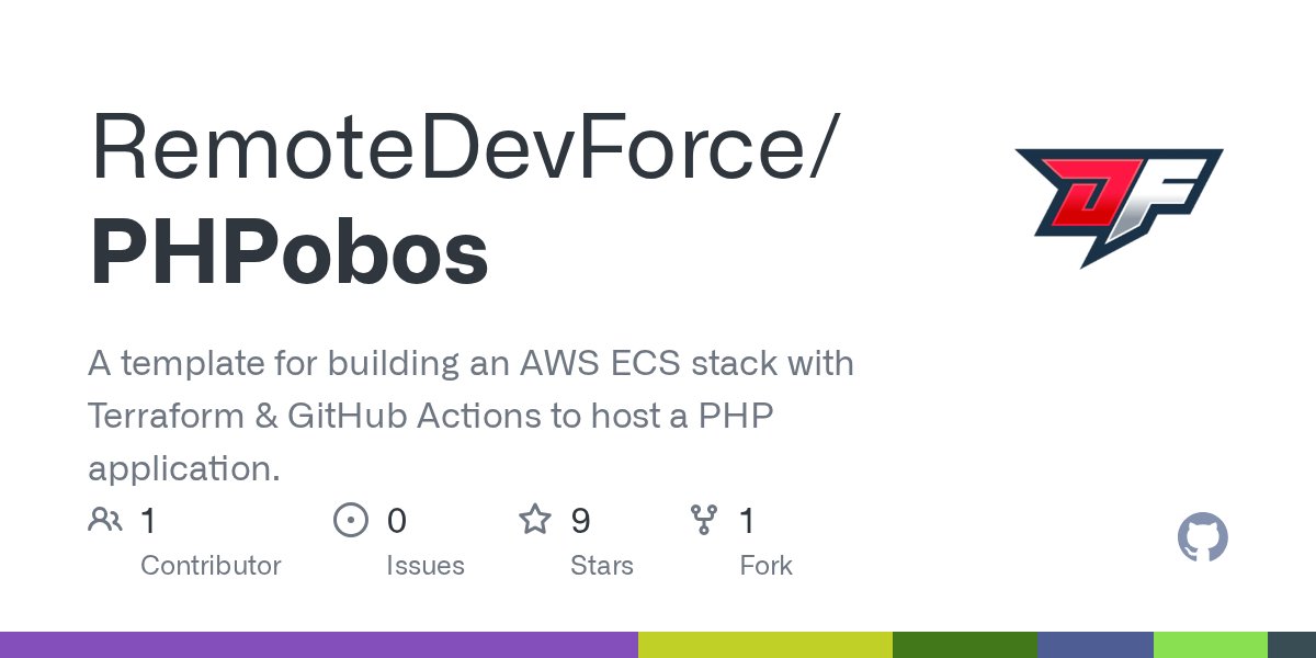 OGProgrammer's tweet card. A template for building an AWS ECS stack with Terraform & GitHub Actions to host a PHP application. - RemoteDevForce/PHPobos