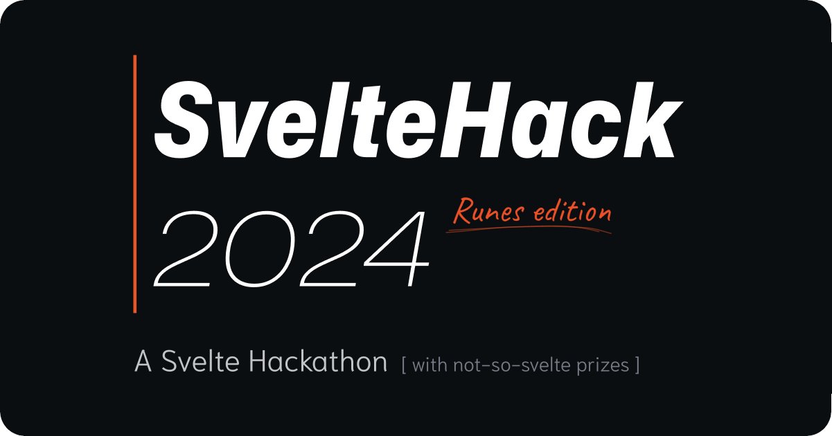 onlyspaceghost's tweet card. Official Svelte Hackathon