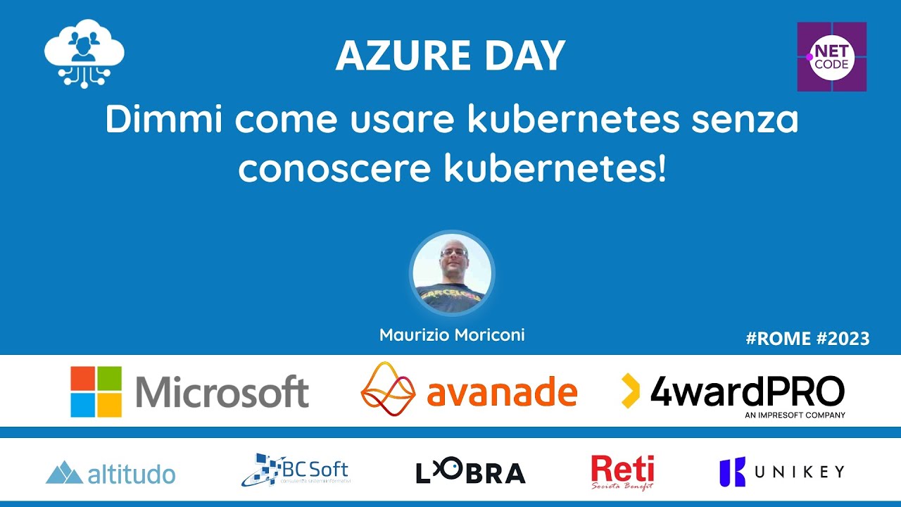 DotNetCodeIT's tweet card. Dimmi come usare kubernetes senza conoscere kubernetes!