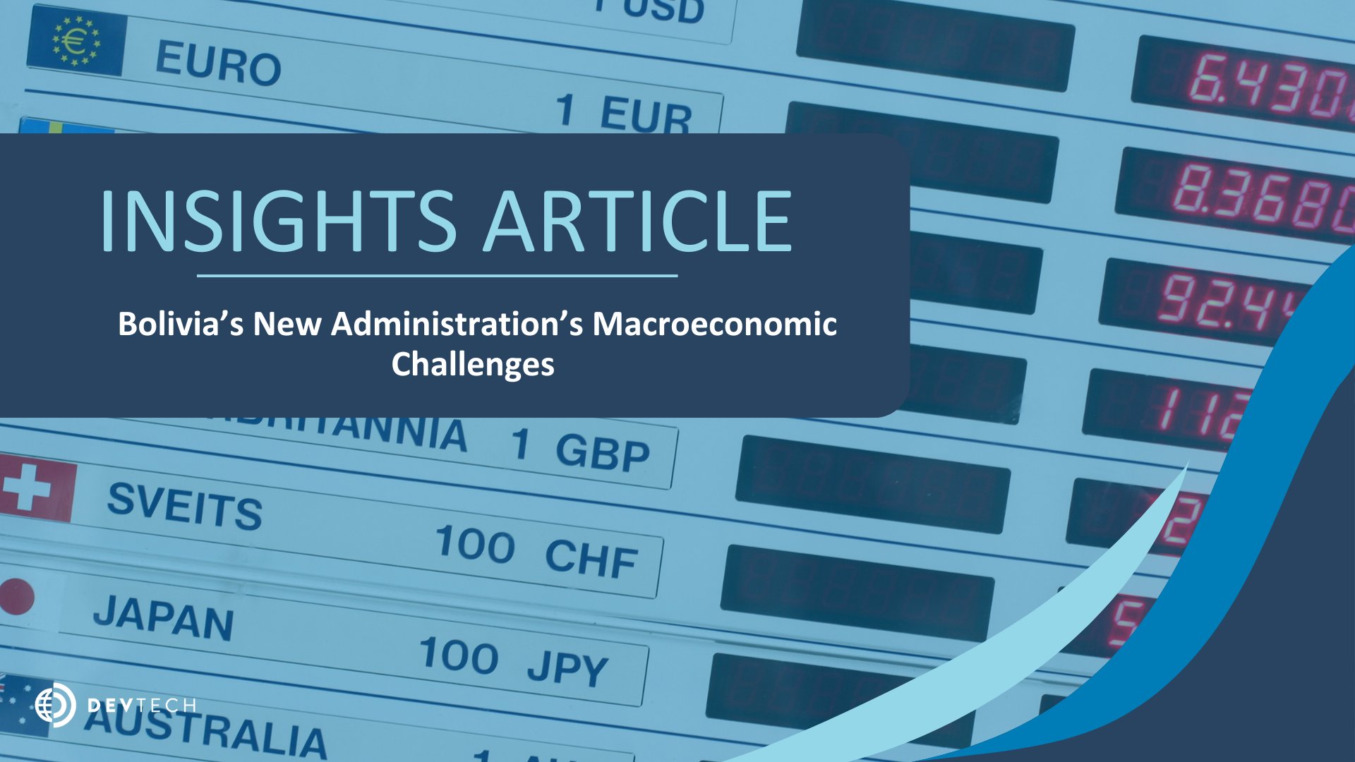 DevTechSys's tweet card. The new administration in Bolivia has inherited the burden of deep macroeconomic instability and a new political mandate. It must now confront and reverse decades of economic destruction wrought by…