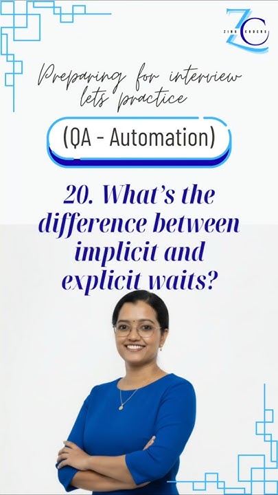 zingcoder's tweet card. Day 20 | Java Selenium Interview QA | Implicit vs Explicit Waits in...