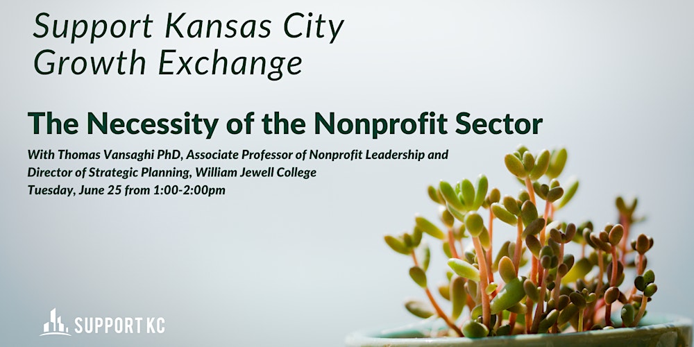 supportkc's tweet card. Join us as we explore the fundamental reasons behind the necessity and thriving nature of the nonprofit sector.