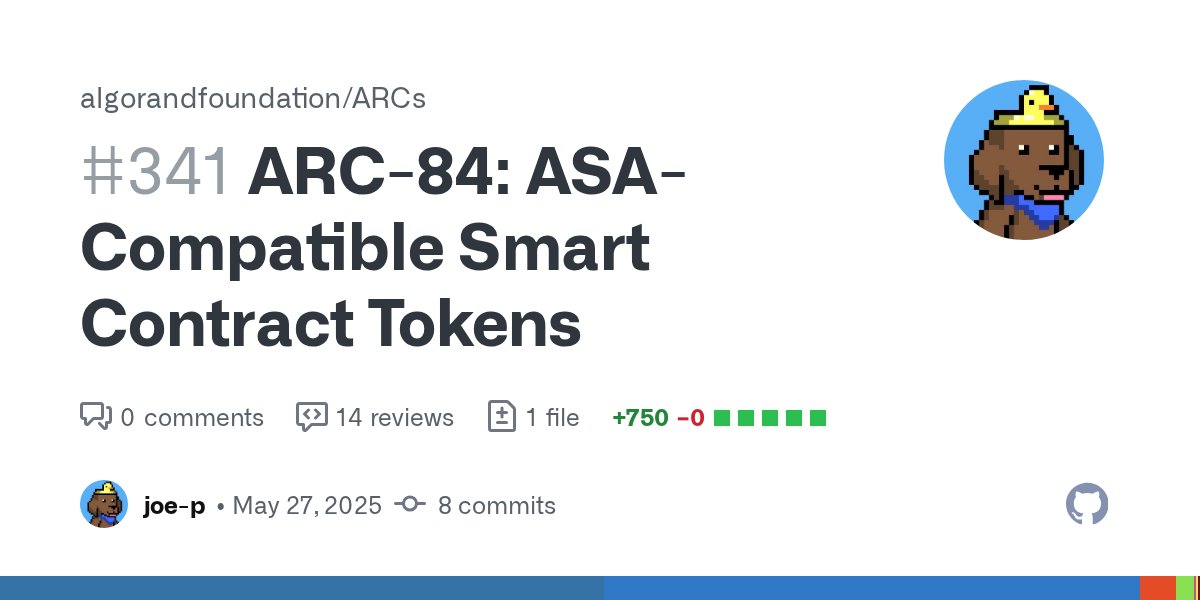 joe_polny's tweet card. This ARC proposes a new smart contract token standard that aims to have ecosystem comparability and trusted accounting logic For those unfamiliar with GitHub, you can view an easily readable versio...