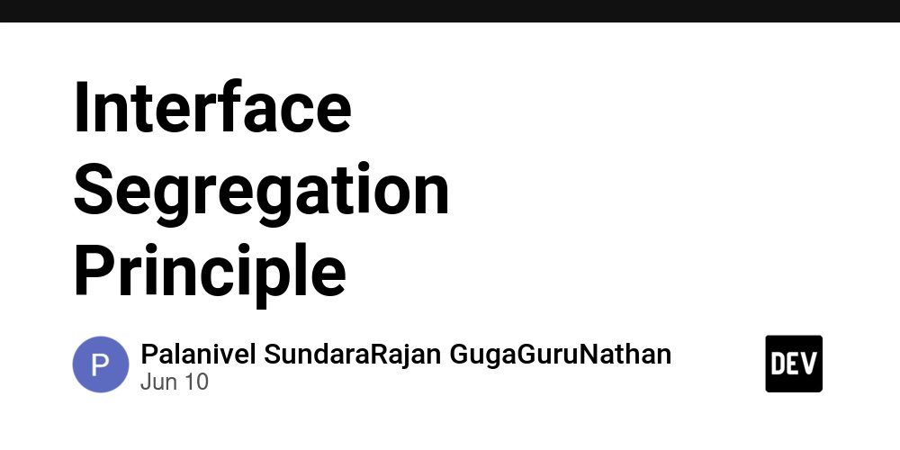 prod42net's tweet card. The Interface Segregation Principle (ISP) suggests that a class should not be forced to implement...
