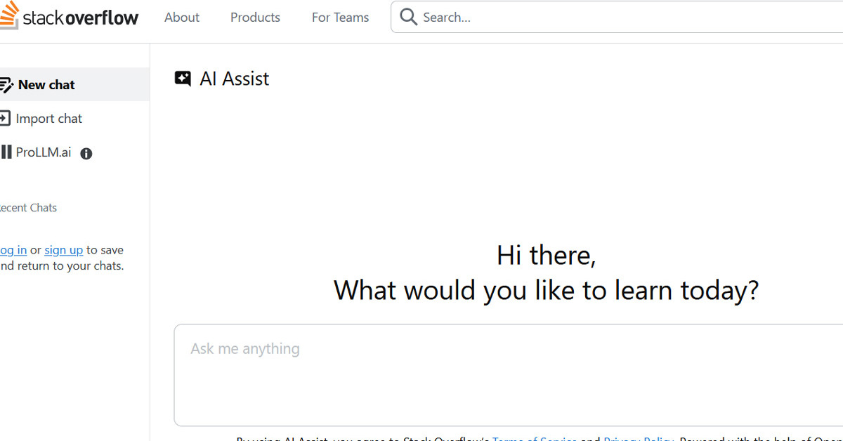 OCGOT1616's tweet card. 開発者向け知識共有プラットフォームを運営するStack Overflowは、AIを活用した新たな対話型検索機能「Stack Overflow AI Assist」の一般提供を開始した。