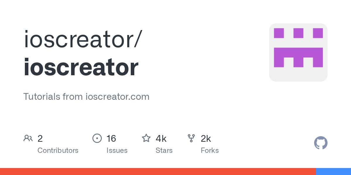 swiftgit's tweet card. Tutorials from ioscreator.com. Contribute to ioscreator/ioscreator development by creating an account on GitHub.