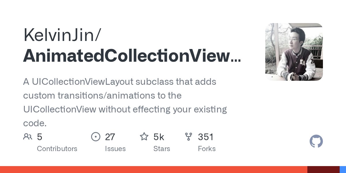 swiftgit's tweet card. A UICollectionViewLayout subclass that adds custom transitions/animations to the UICollectionView without effecting your existing code. - KelvinJin/AnimatedCollectionViewLayout
