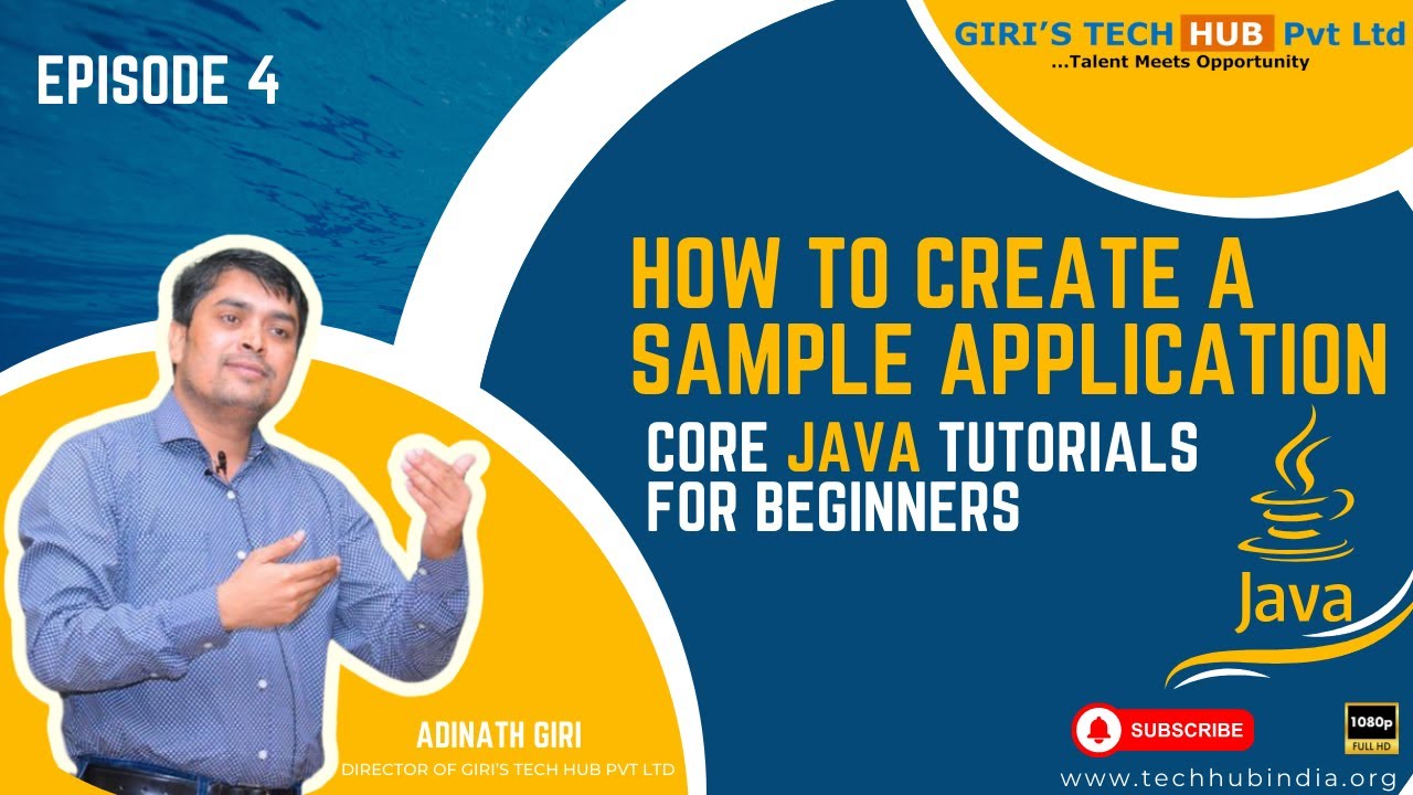 HubGiri's tweet card. How to create sample application | core java for beginners | live...