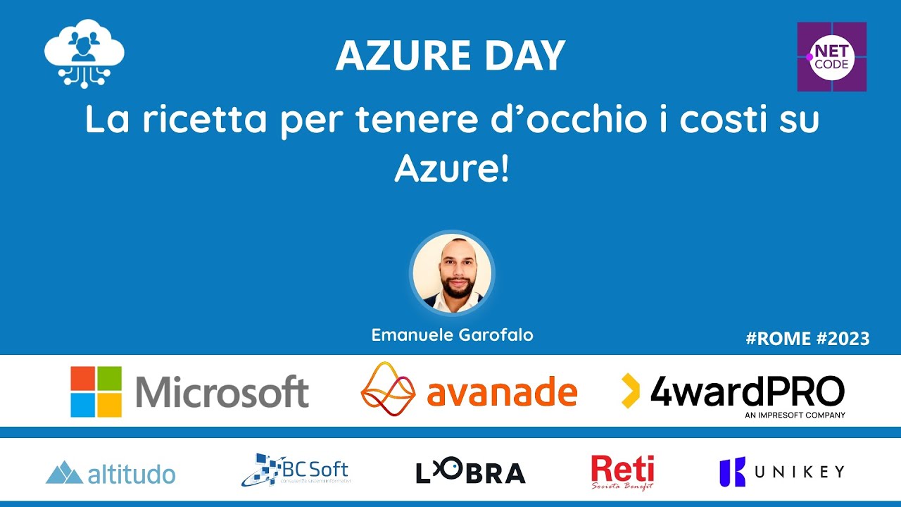 DotNetCodeIT's tweet card. La ricetta per tenere d’occhio i costi su Azure!