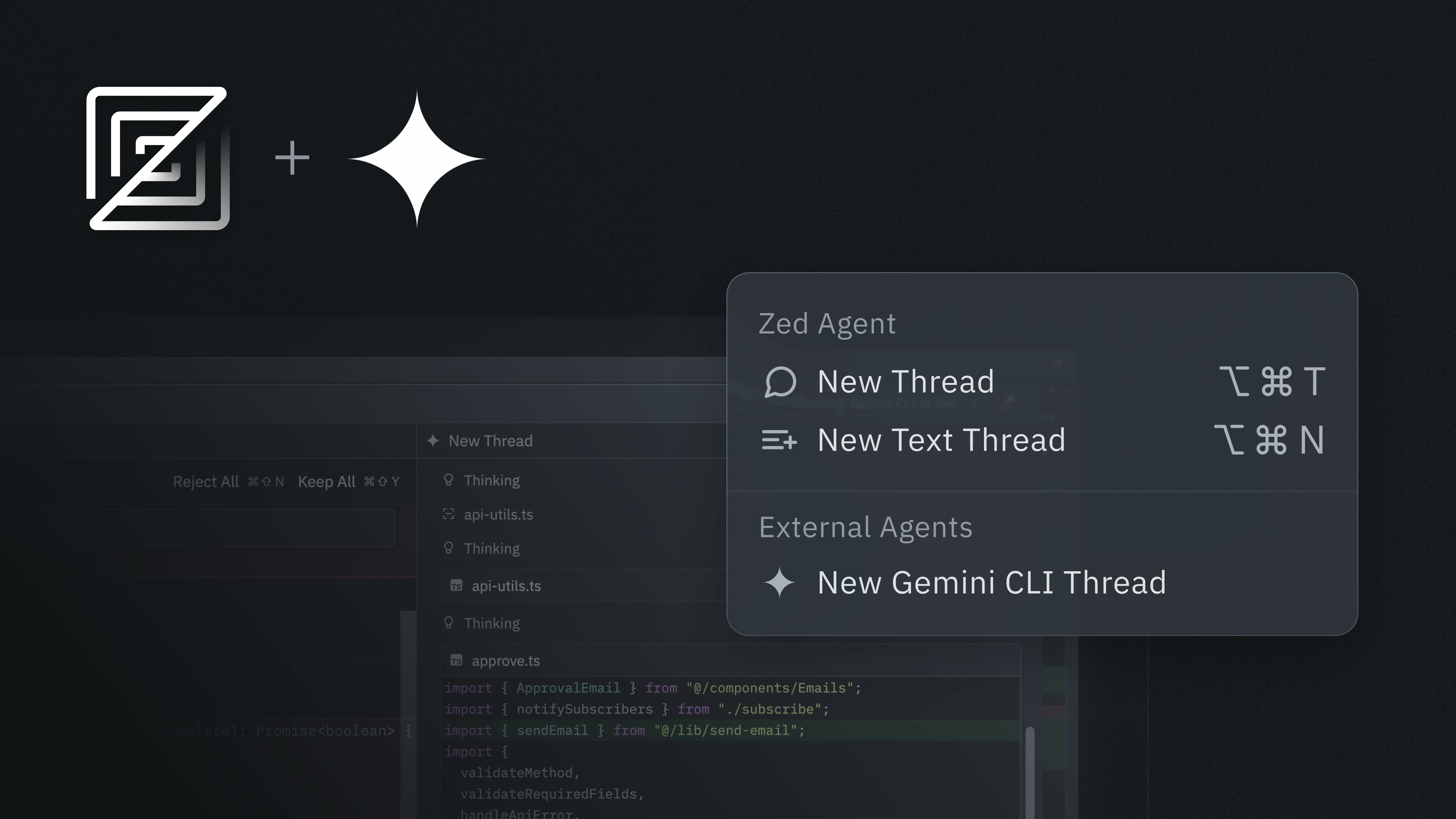 zeddotdev's tweet card. From the Zed Blog: Zed now lets you use the agent of your choice through the new Agent Client Protocol, starting with Google's Gemini CLI.