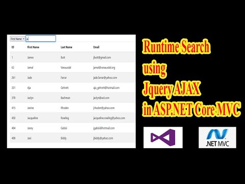 amitmondalk3's tweet card. Runtime Search using Jquery AJAX in ASP.NET Core MVC