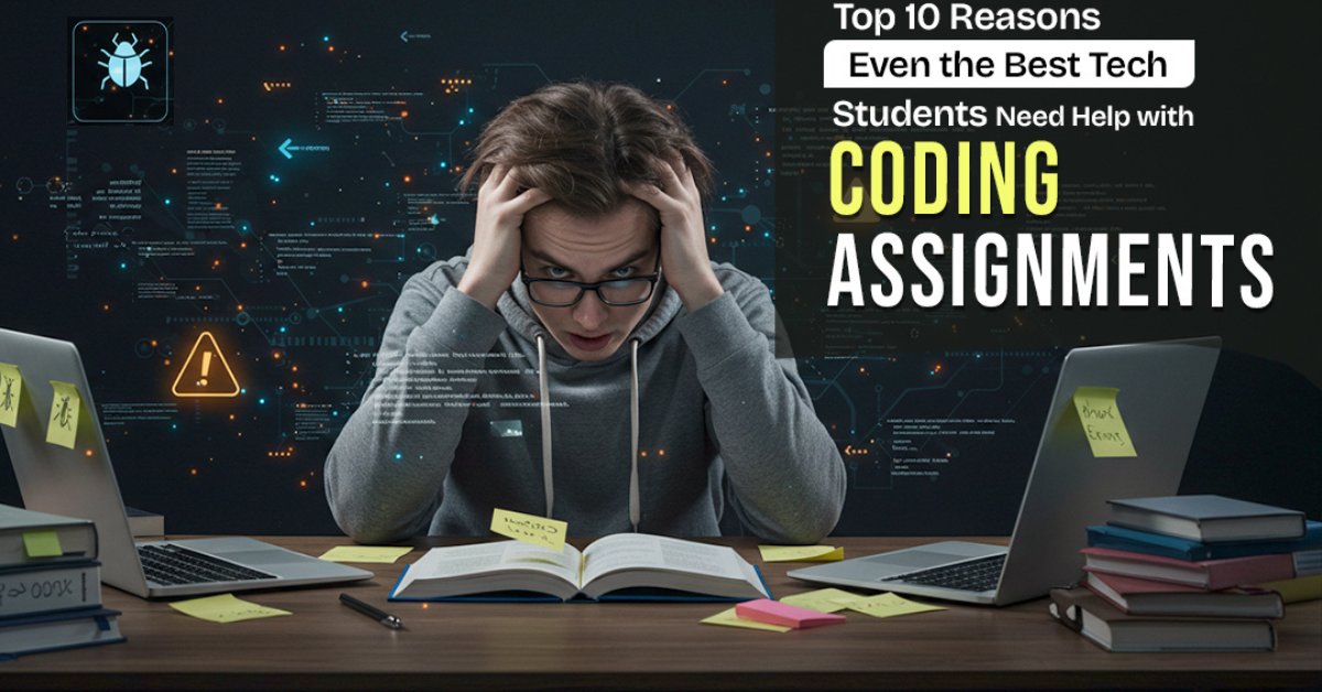 RomanDa52216057's tweet card. Top 10 reasons why even top-performing tech students seek expert help to complete challenging and time-consuming coding assignments.