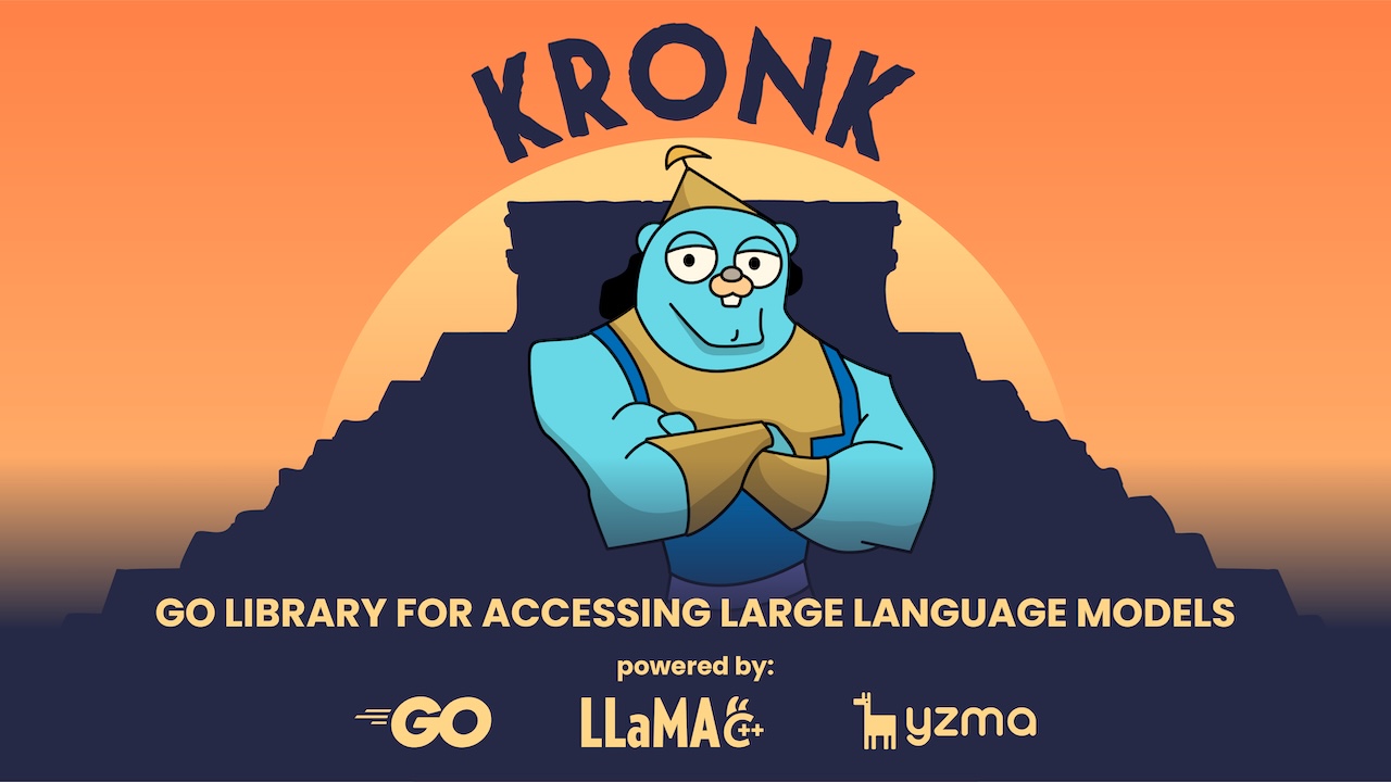 goinggodotnet's tweet card. This project lets you use Go for hardware accelerated local inference with llama.cpp directly integrated into your applications via the yzma module. Kronk provides a high-level API that feels simil...