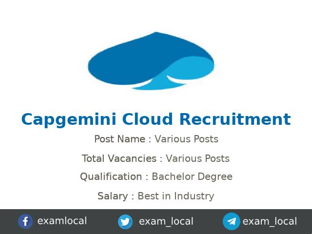 exam_local's tweet card. Capgemini Cloud Recruitment 2025 - Capgemini Cloud is recruiting Various candidates for their Python Developer jobs in Bengaluru, Karnataka, India. Before