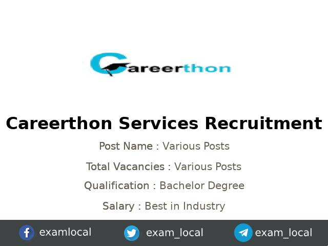 exam_local's tweet card. Careerthon Services Recruitment 2025 - Careerthon Services is recruiting Various candidates for their Python Developer jobs in Hyderabad, Telangana, India.