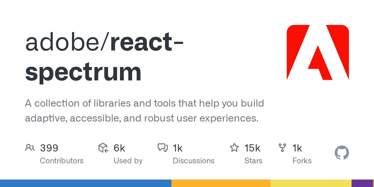 devongovett's tweet card. A collection of libraries and tools that help you build adaptive, accessible, and robust user experiences. - adobe/react-spectrum
