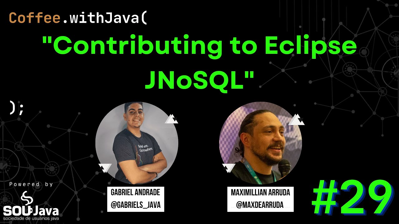 maxdearruda's tweet card. Coffee.withJava("Contributing to Eclipse JNoSQL #29");