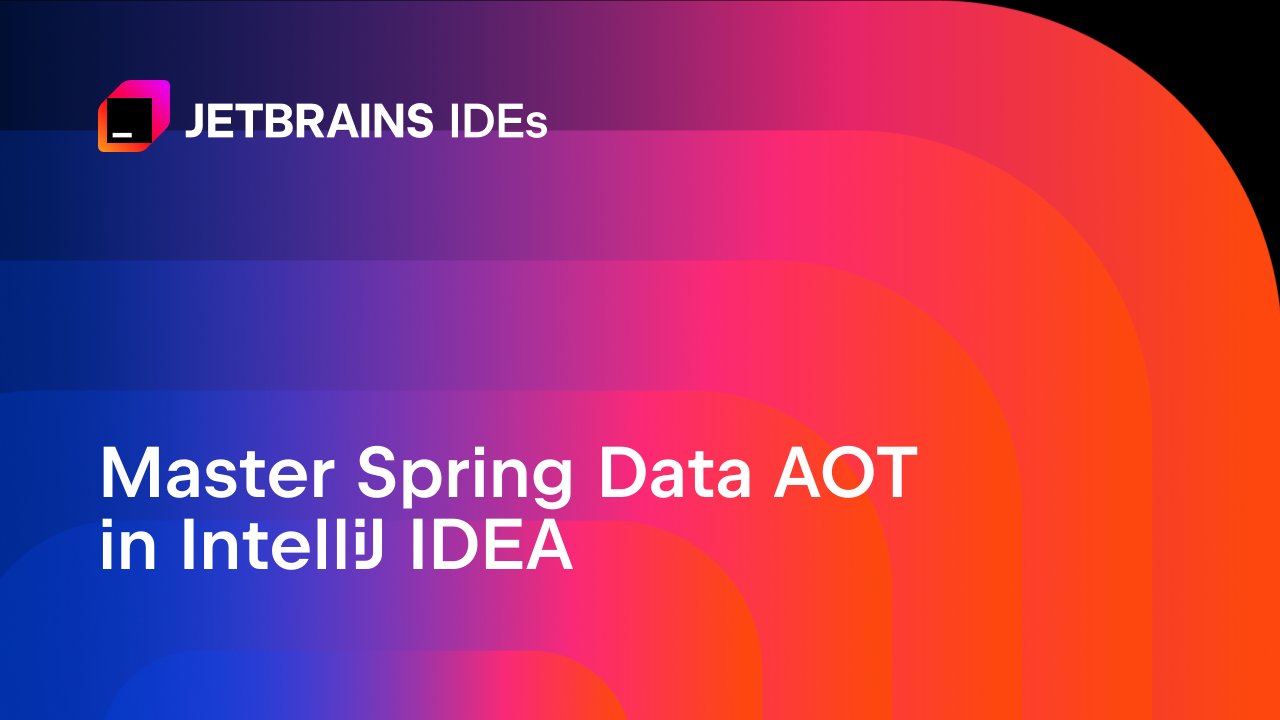 SpringData's tweet card. Spring’s AOT engine has been around since the Spring Native days, but Spring Data never really benefited from it – until now. Repository infrastructure is one of the most dynamic parts of the framewor