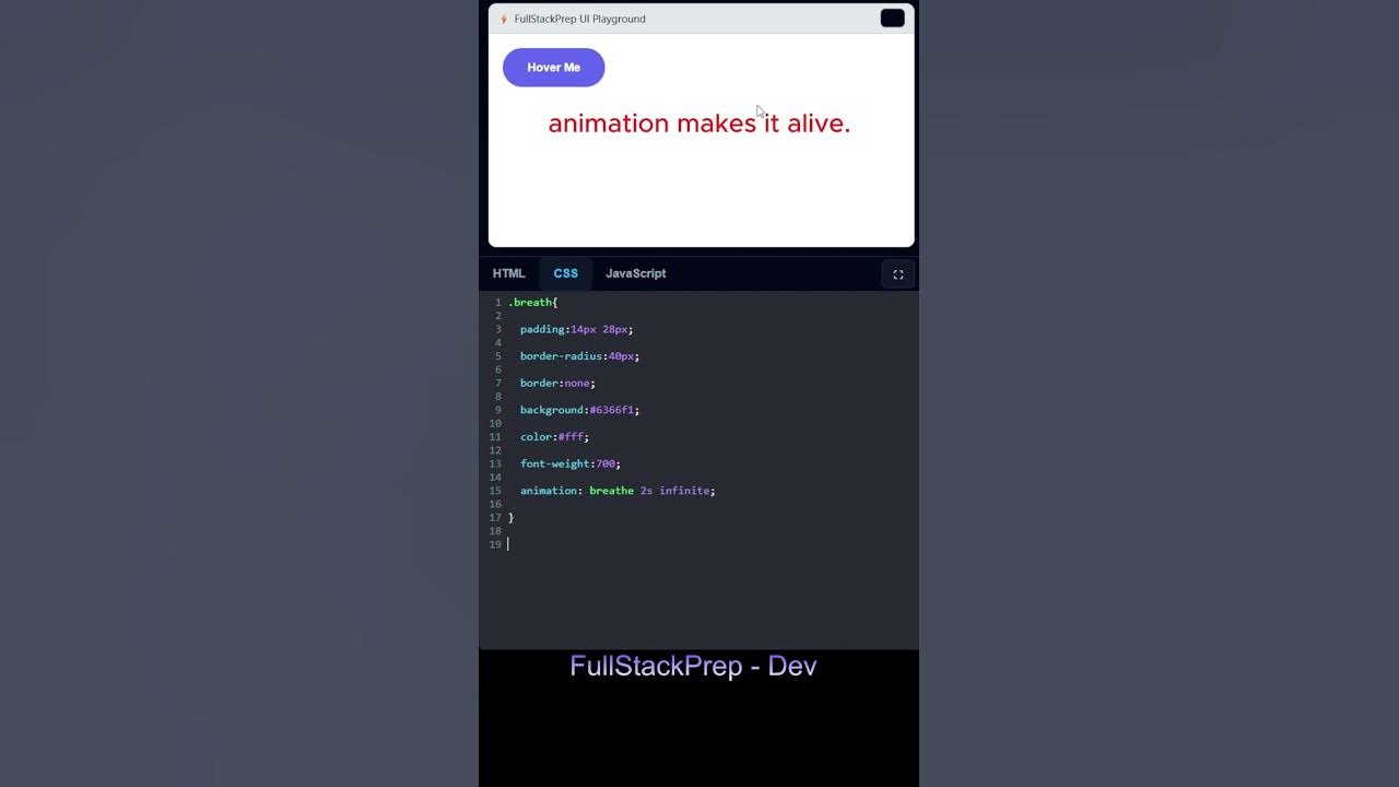 FullstackprepD's tweet card. Upgrade Yourself: CSS Buttons That Breathe #fullstackprep #webdesign...