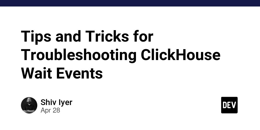 MinervaSQL's tweet card. Troubleshooting performance issues in ClickHouse often involves understanding the wait events that...