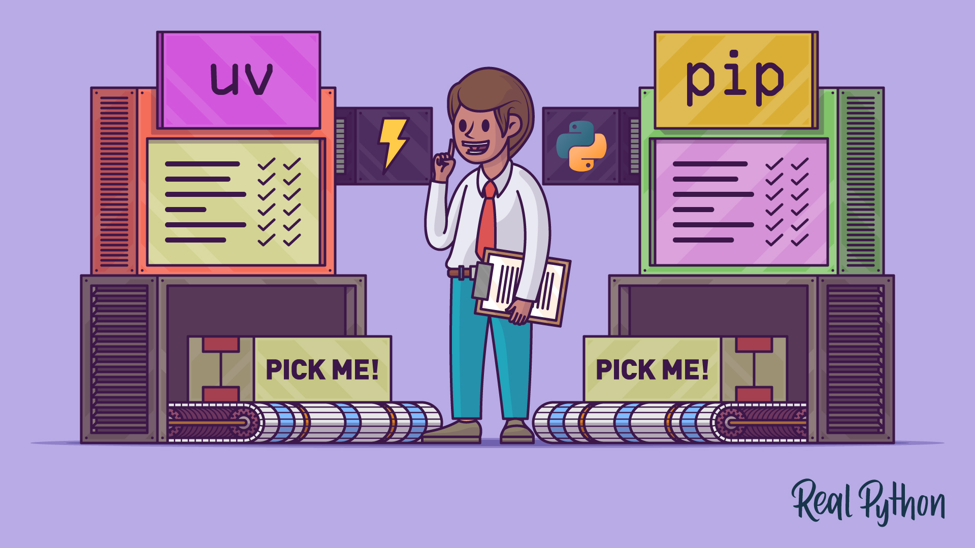 realpython's tweet card. Compare uv vs pip with benchmarks, speed tests, and dependency management tips. Learn which tool is best for your Python projects.