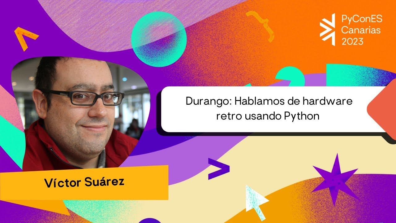 PyConES's tweet card. Víctor Suárez - Durango: Hablamos de hardware retro usando Python