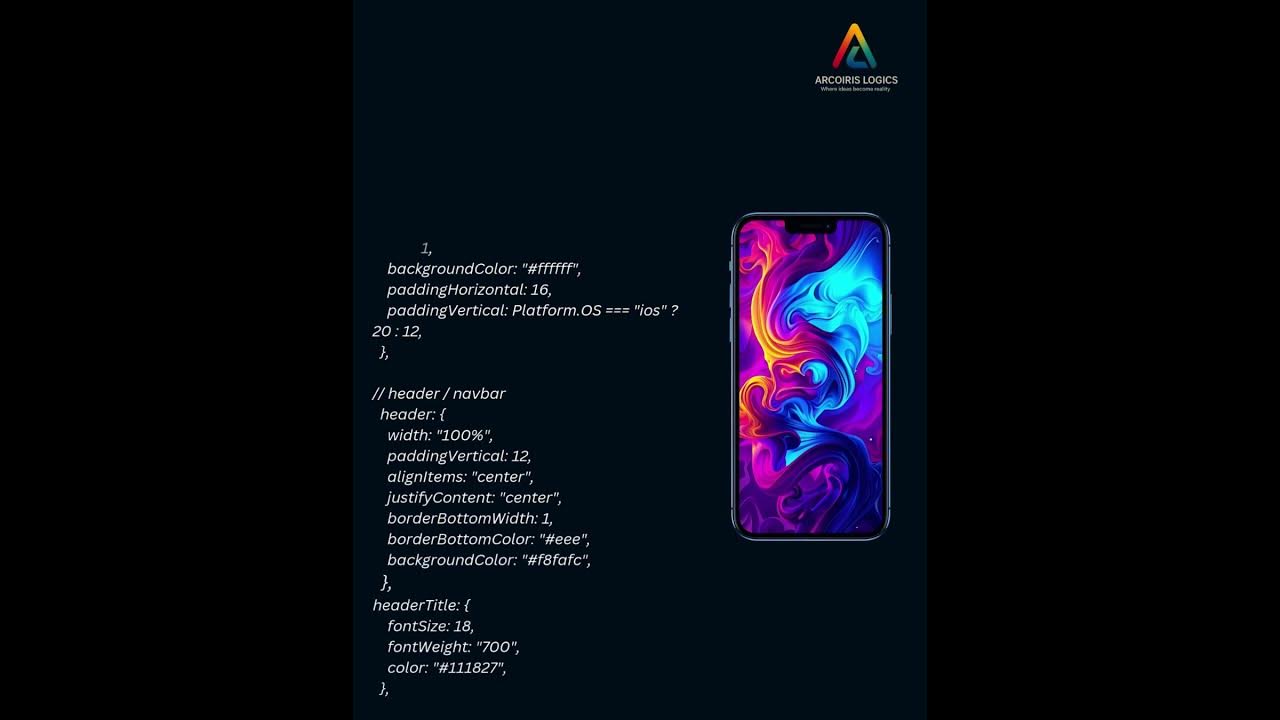 ALogics_1303's tweet card. #reactnativetutorial part-3 #arcoirislogics # #businessgrowth...