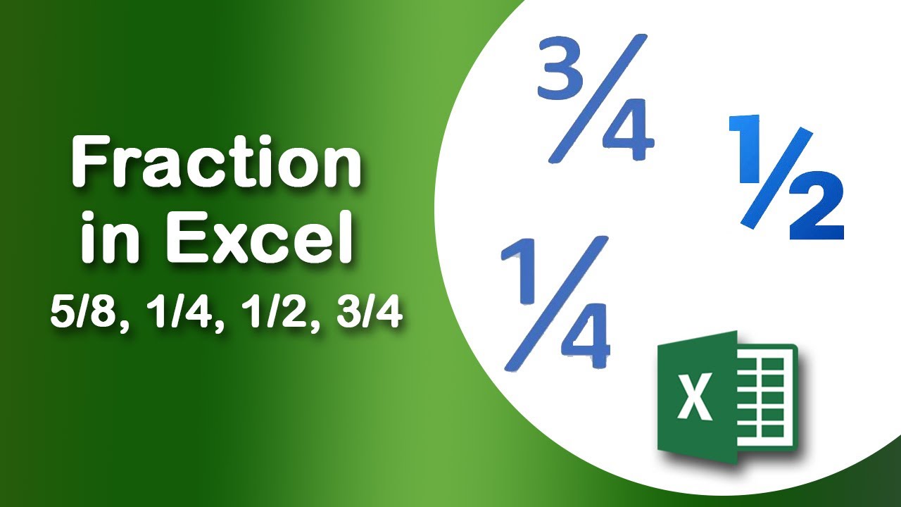 RehanaDhaka1216's tweet card. How to Write Fraction in Excel- 5/8, 1/4, 1/2, 3/4