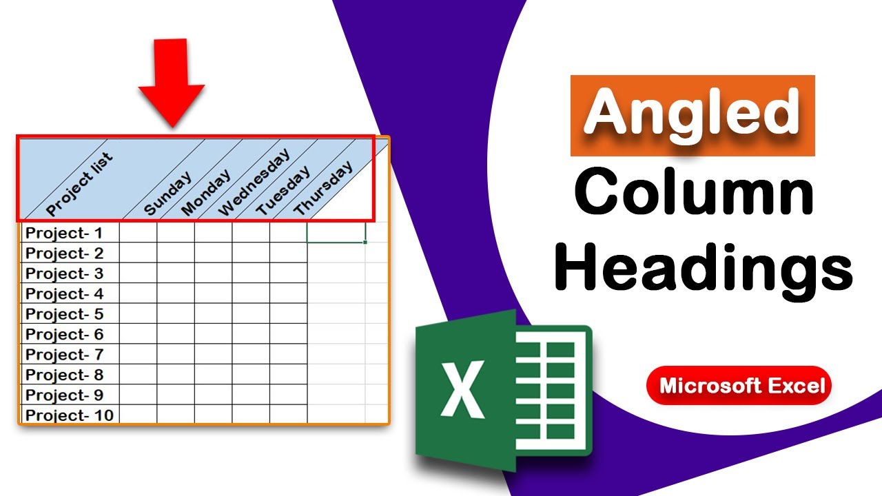 RehanaDhaka1216's tweet card. How to slant or angled the column headings in Excel