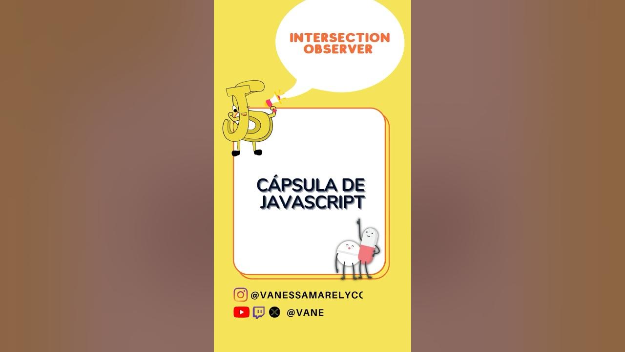 vanessamarely's tweet card. Cápsula de #javascript Intersection Observer #aprendejavascript